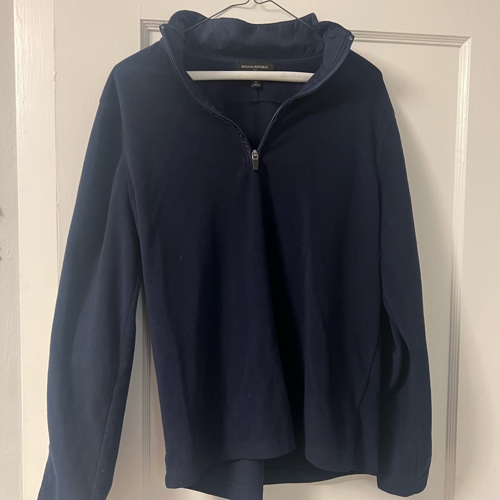 Navy Blue Banana Republic Quarter Zip